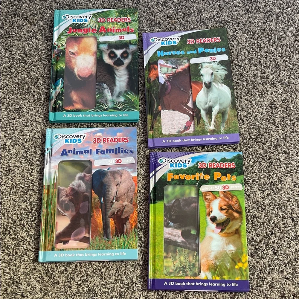 Discovery Kids book bundle ages (3D glasses NOT included) SEE FLAWS